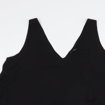 Womens UK Size 10 Wallis Black Basic Blouse