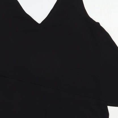 Womens UK Size 10 Wallis Black Basic Blouse