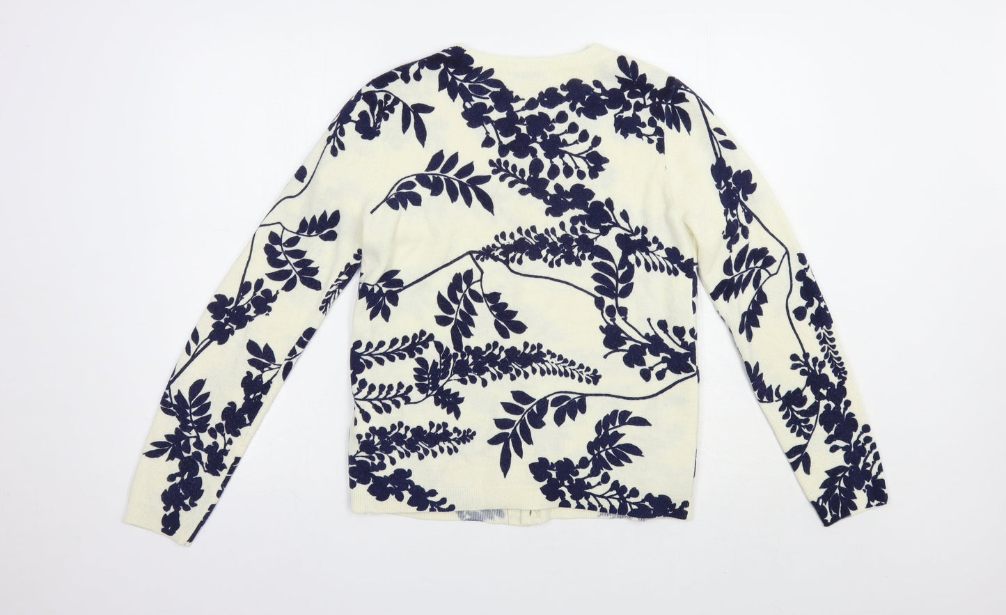 Womens UK Size 8 Marks and Spencer Ivory Full Zip Jumper