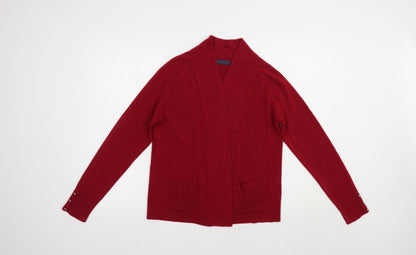 Womens UK Size 8 Marks and Spencer Red Cardigan Jumper