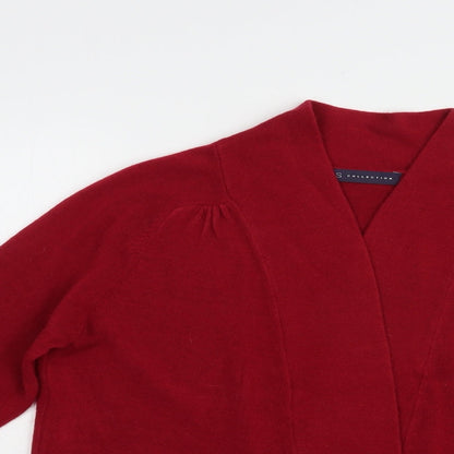 Womens UK Size 8 Marks and Spencer Red Cardigan Jumper