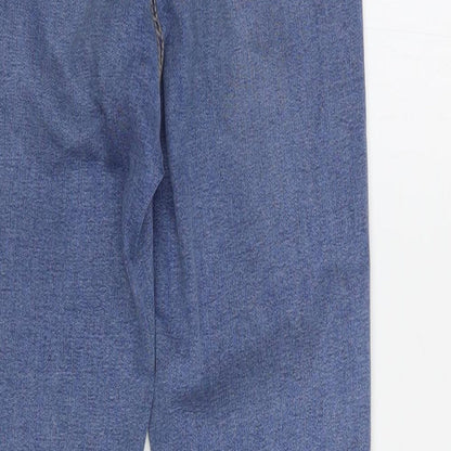 Topshop Womens Blue  Cotton Skinny Jeans Size 25 in L30 in Regular Button