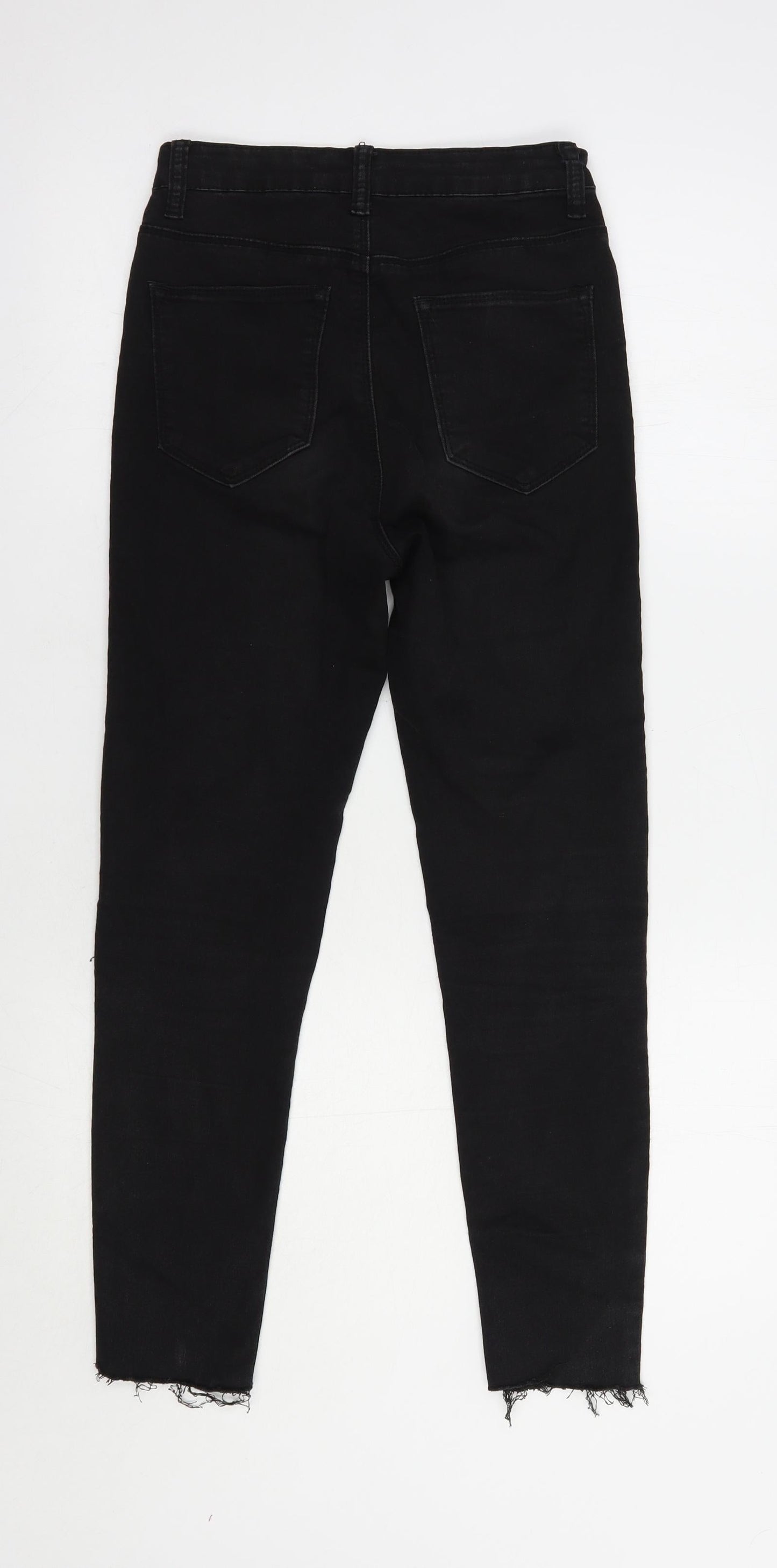 Monokrom Womens Black  Cotton Skinny Jeans Size 6 L25 in Regular Button