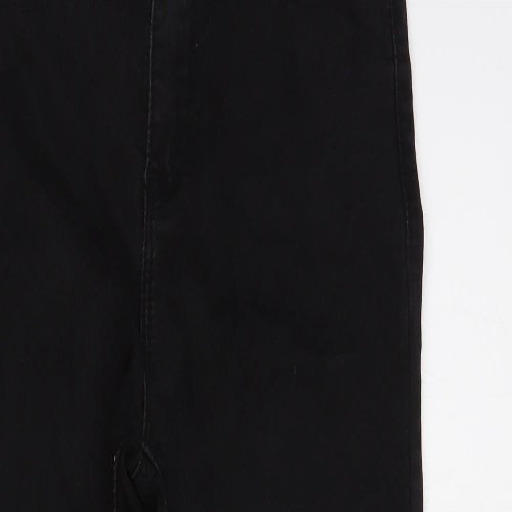 Monokrom Womens Black  Cotton Skinny Jeans Size 6 L25 in Regular Button