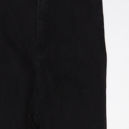 Monokrom Womens Black  Cotton Skinny Jeans Size 6 L25 in Regular Button