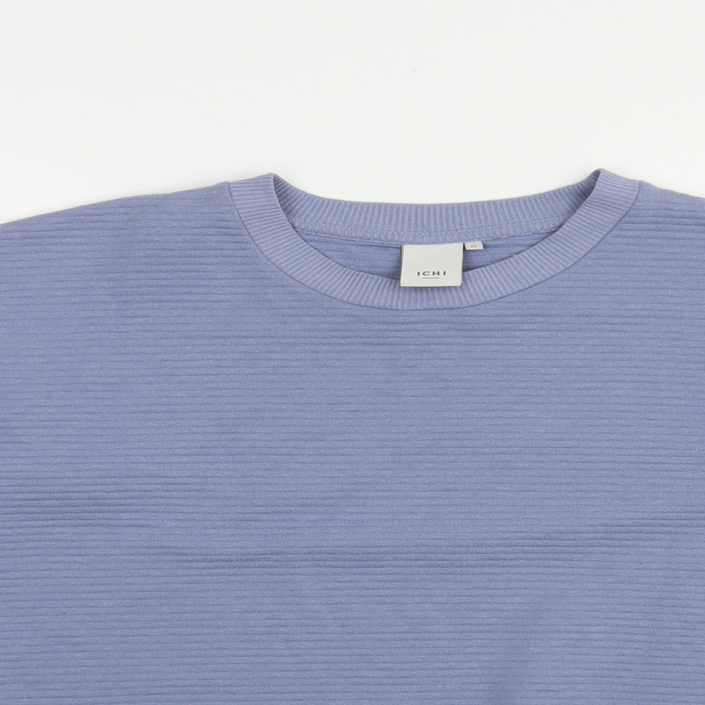 ICHI Womens Blue  Polyester Pullover Sweatshirt Size M  Pullover