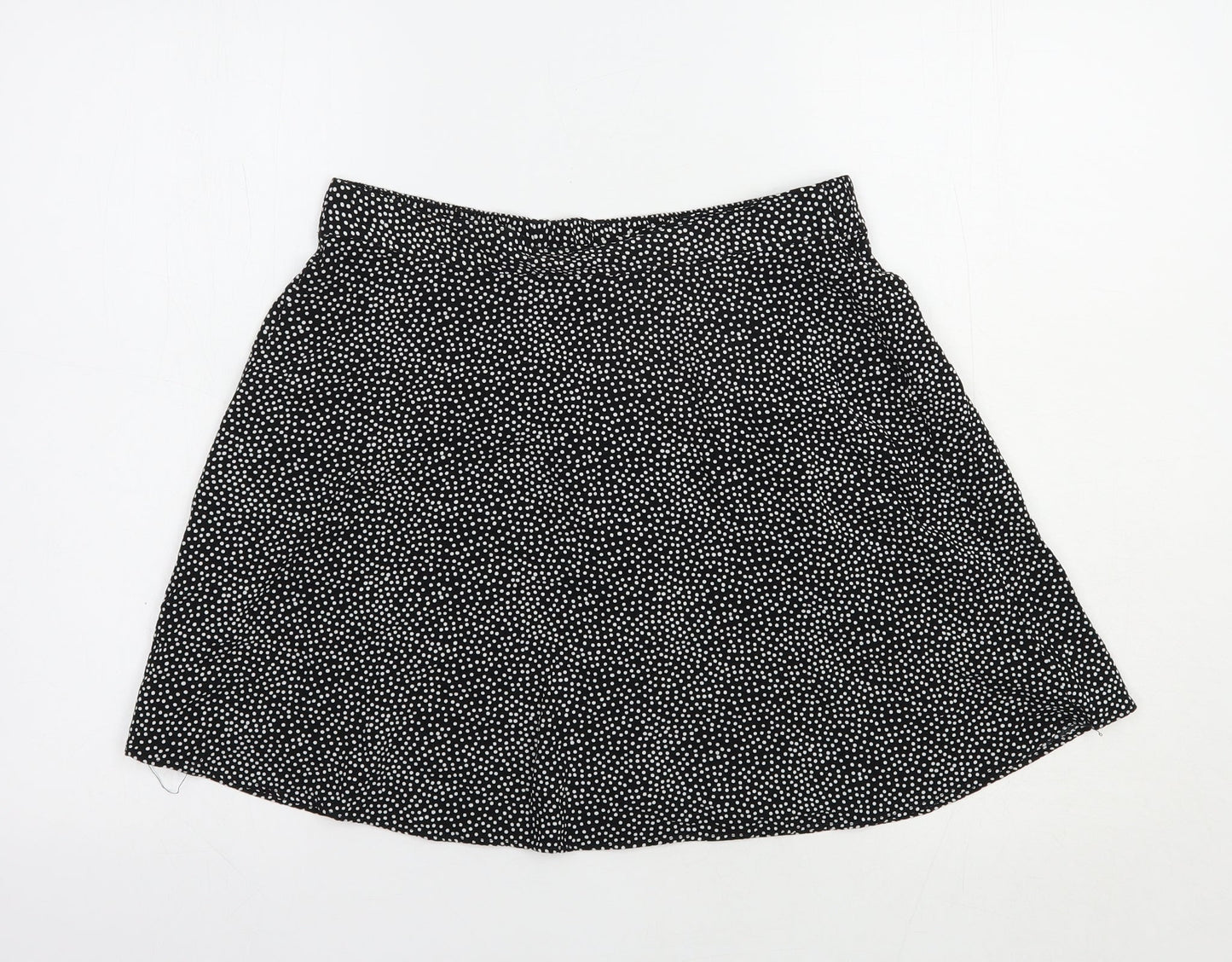 Papaya Womens Black Animal Print Viscose Mini Skirt Size 8