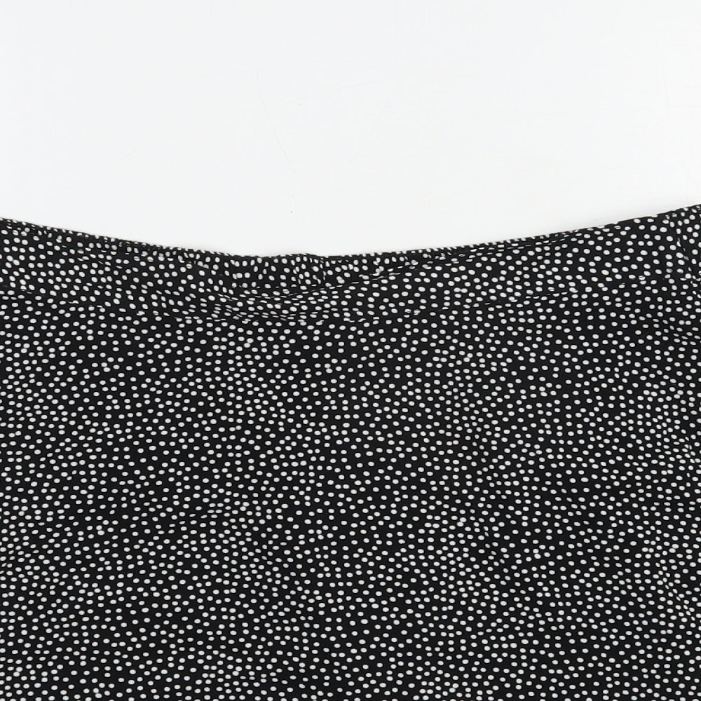 Papaya Womens Black Animal Print Viscose Mini Skirt Size 8