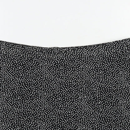 Papaya Womens Black Animal Print Viscose Mini Skirt Size 8