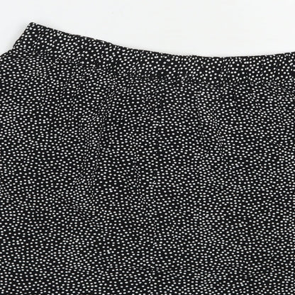 Papaya Womens Black Animal Print Viscose Mini Skirt Size 8