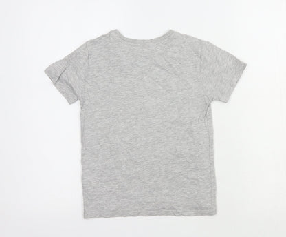 NEXT Boys Grey  Cotton Pullover T-Shirt Size 6 Years Crew Neck Pullover - Game On