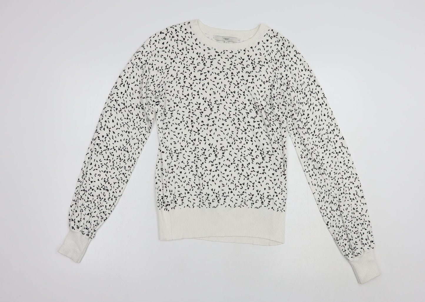 Womens UK Size 8 NEXT White Pullover Jumper