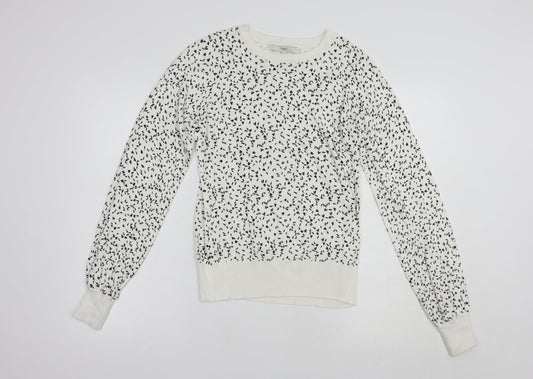 Womens UK Size 8 NEXT White Pullover Jumper