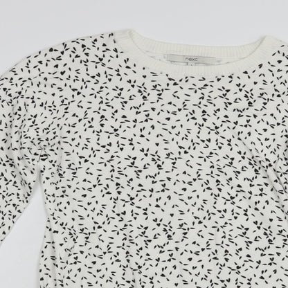 Womens UK Size 8 NEXT White Pullover Jumper