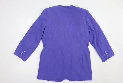 Classics Womens Purple   Jacket Blazer Size 12  Button