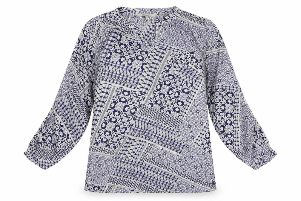 Womens UK Size 10 Peacocks Blue Basic Blouse