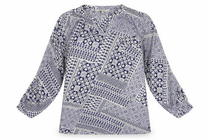 Womens UK Size 10 Peacocks Blue Basic Blouse