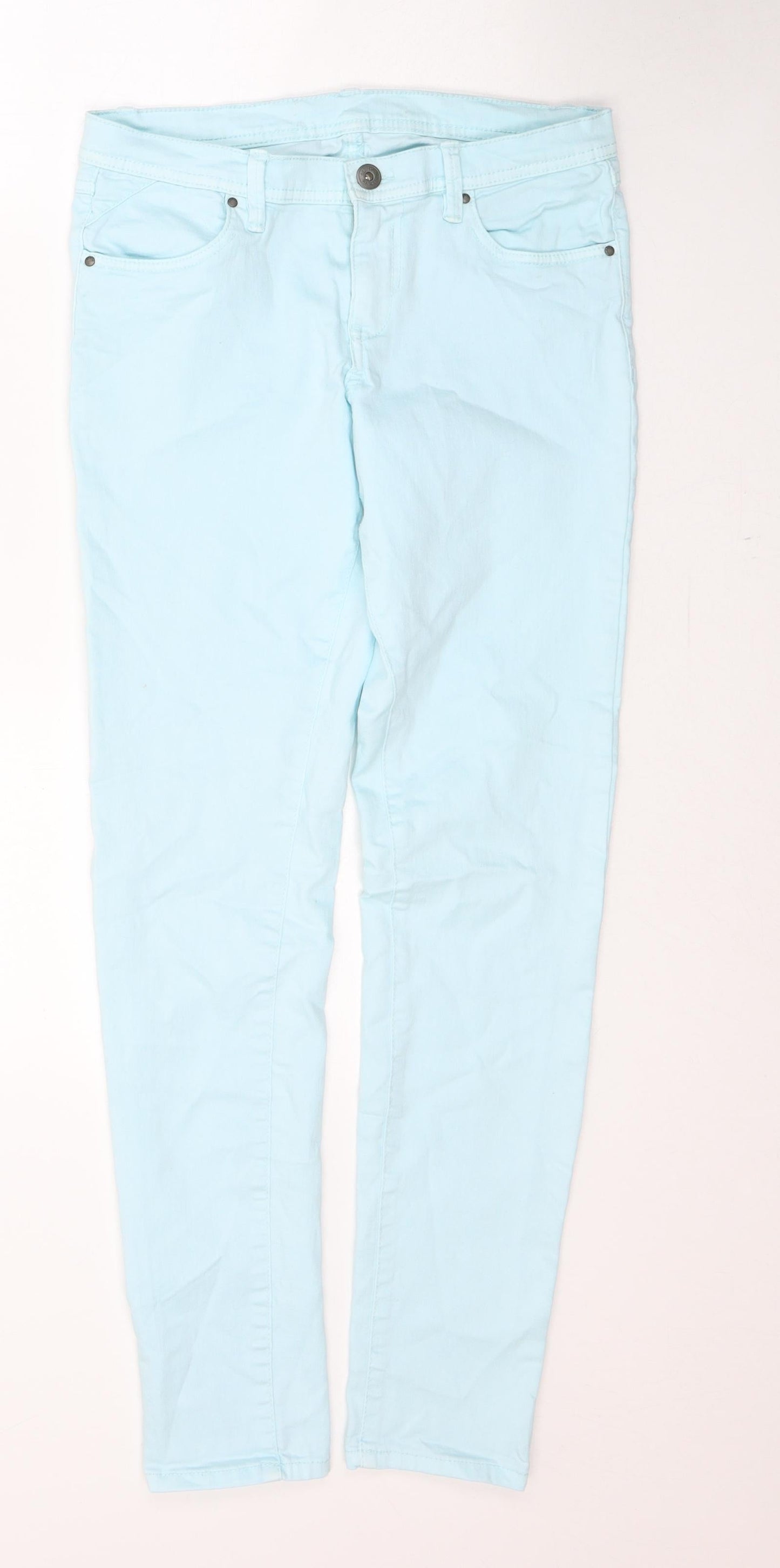 Womens UK Size 28 in Preworn Regular Fit Skinny Blue Jeans