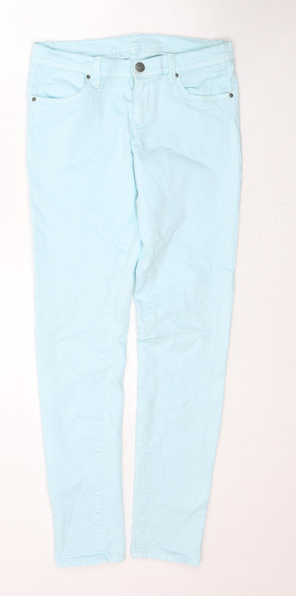 Womens UK Size 28 in Preworn Regular Fit Skinny Blue Jeans