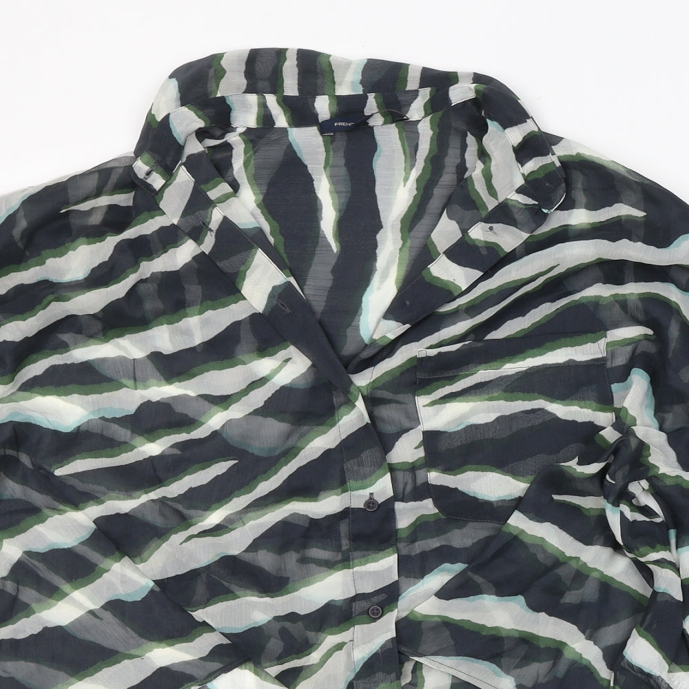 Womens UK Size S French Connection Green Basic Blouse