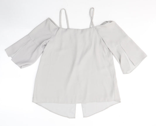 Womens UK Size 12 River Island Grey Camisole Blouse