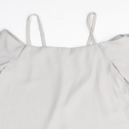 Womens UK Size 12 River Island Grey Camisole Blouse