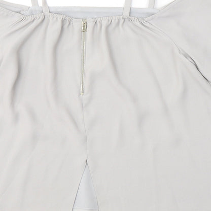 Womens UK Size 12 River Island Grey Camisole Blouse