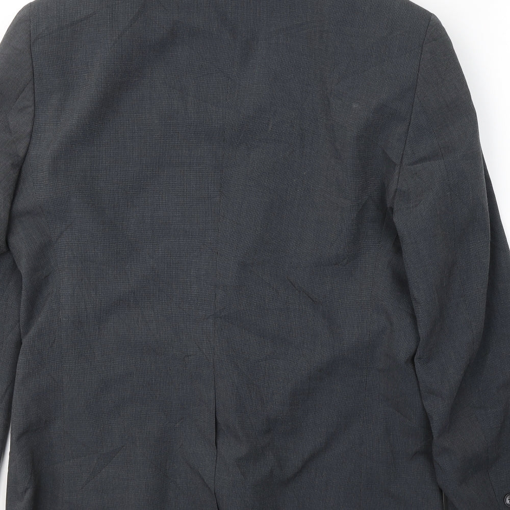 TU Mens Grey  Polyester Jacket Suit Jacket Size 40