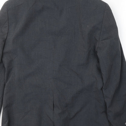 TU Mens Grey  Polyester Jacket Suit Jacket Size 40