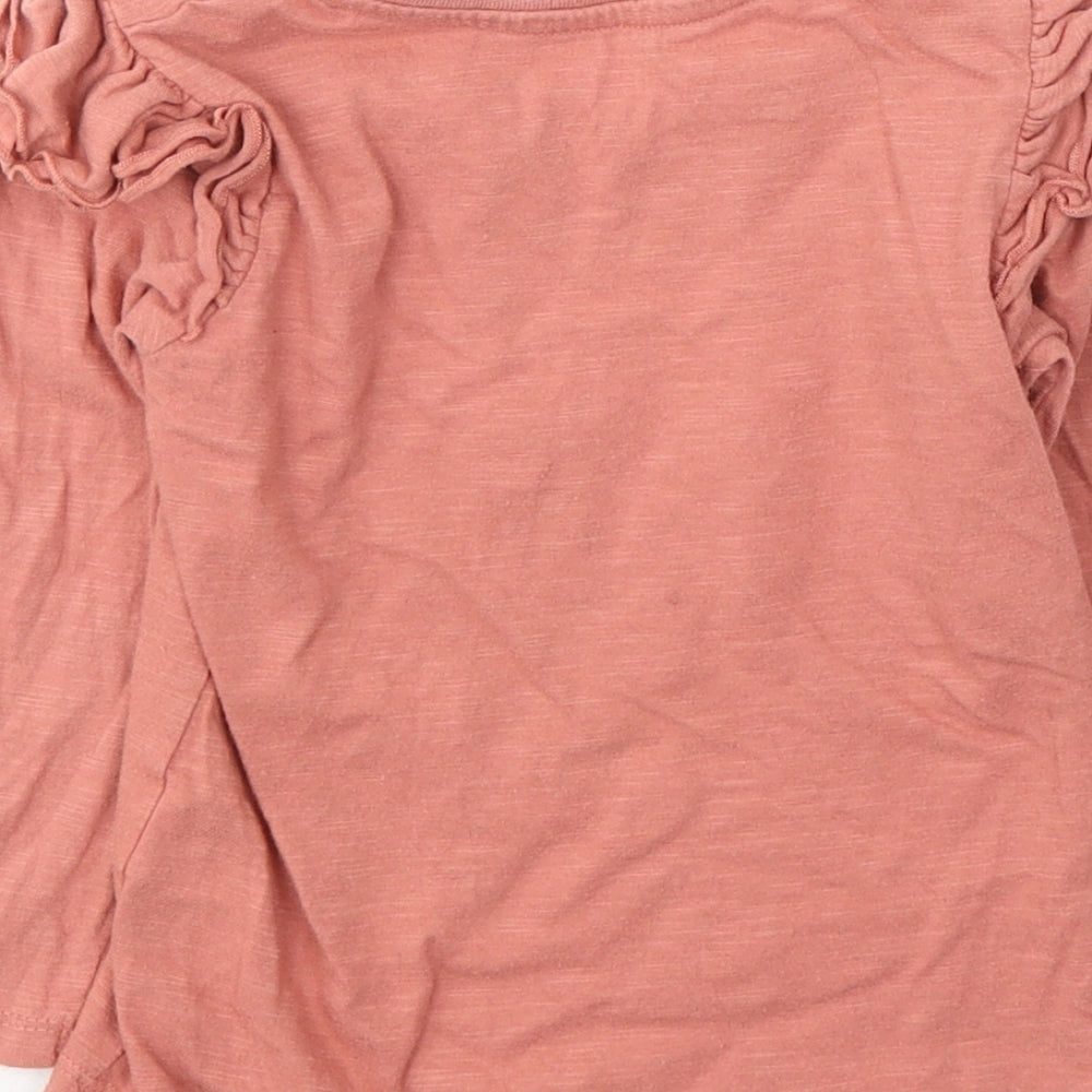 Primark Girls Pink  Cotton Pullover Casual Size 2-3 Years Round Neck Pullover - A heart full of flowers