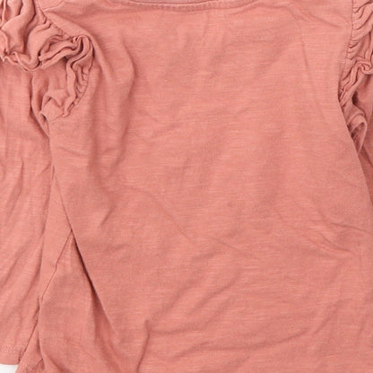 Primark Girls Pink  Cotton Pullover Casual Size 2-3 Years Round Neck Pullover - A heart full of flowers