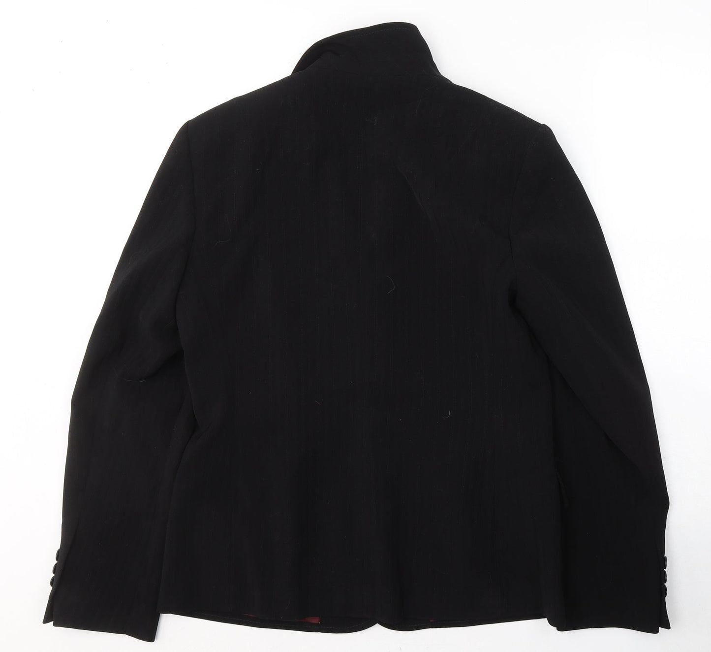 Dorothy Perkins Womens Black Striped Polyester Jacket Suit Jacket Size 12