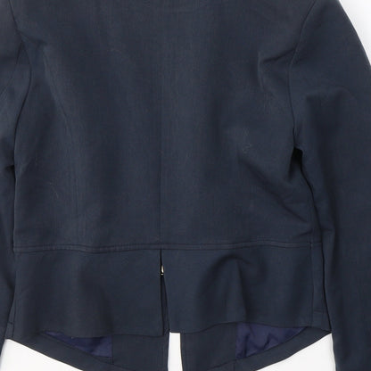 Kelyna Womens Blue  Polyester Jacket Suit Jacket Size M