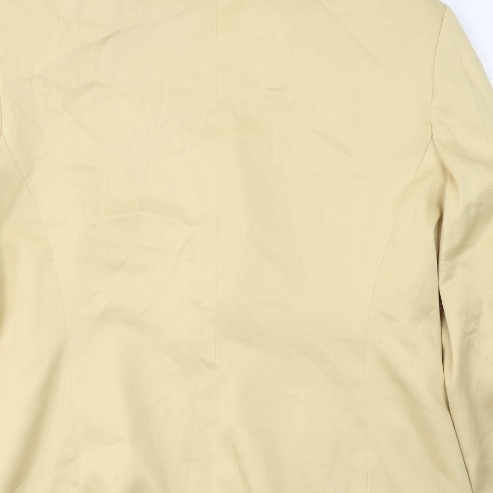 Style Womens Gold  Polyester Jacket Blazer Size 16