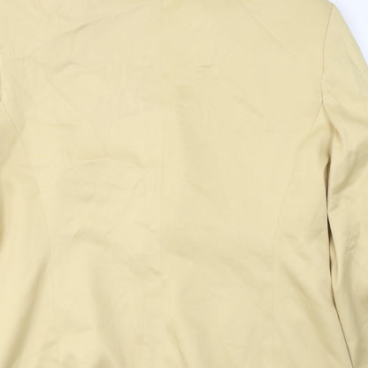 Style Womens Gold  Polyester Jacket Blazer Size 16