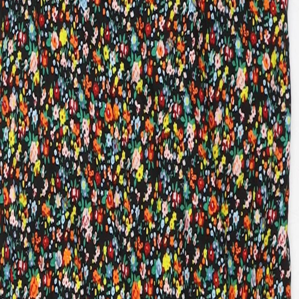 Motel Womens Black  Viscose Tank Dress  Size 2XS  Square Neck Zip