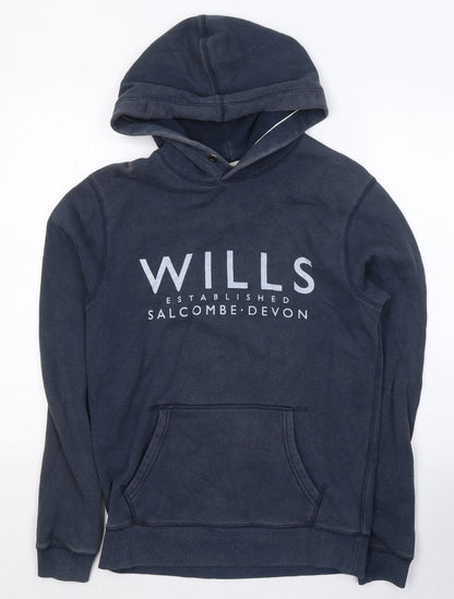 Mens UK Size XS Jack Wills Blue Pullover Hoodie