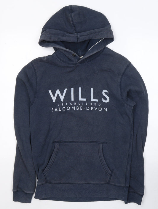 Mens UK Size XS Jack Wills Blue Pullover Hoodie