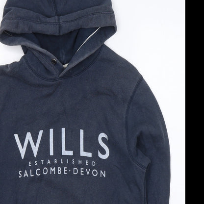 Mens UK Size XS Jack Wills Blue Pullover Hoodie