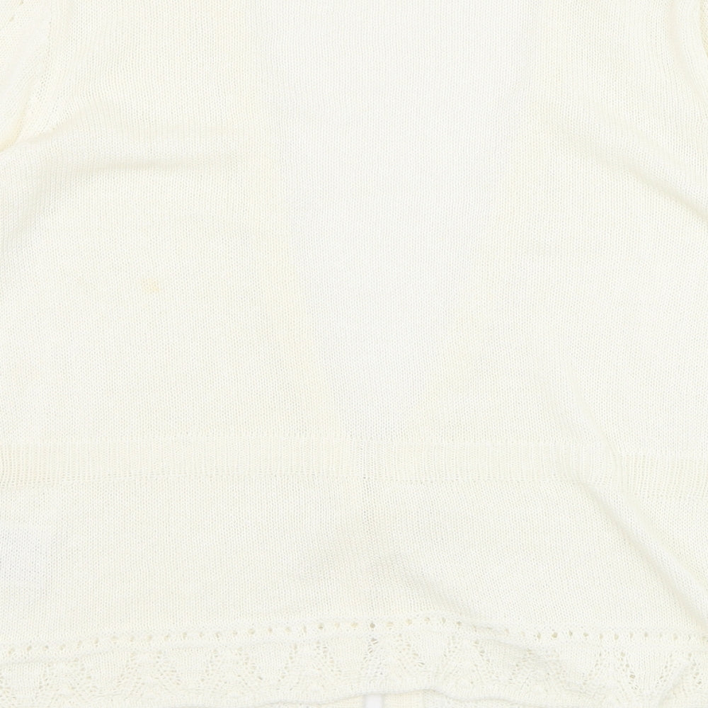 Womens UK Size 14 EWM Ivory Cardigan Jumper