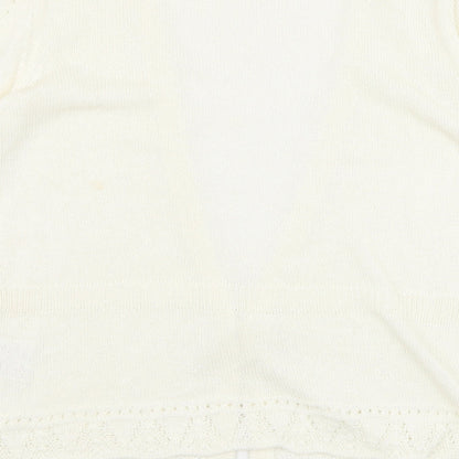 Womens UK Size 14 EWM Ivory Cardigan Jumper