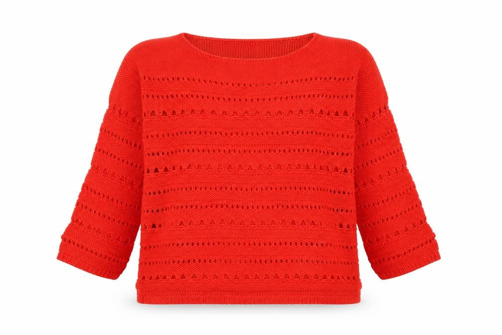 Womens UK Size 10 Betty Barclay Red Pullover Jumper