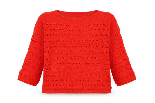 Womens UK Size 10 Betty Barclay Red Pullover Jumper