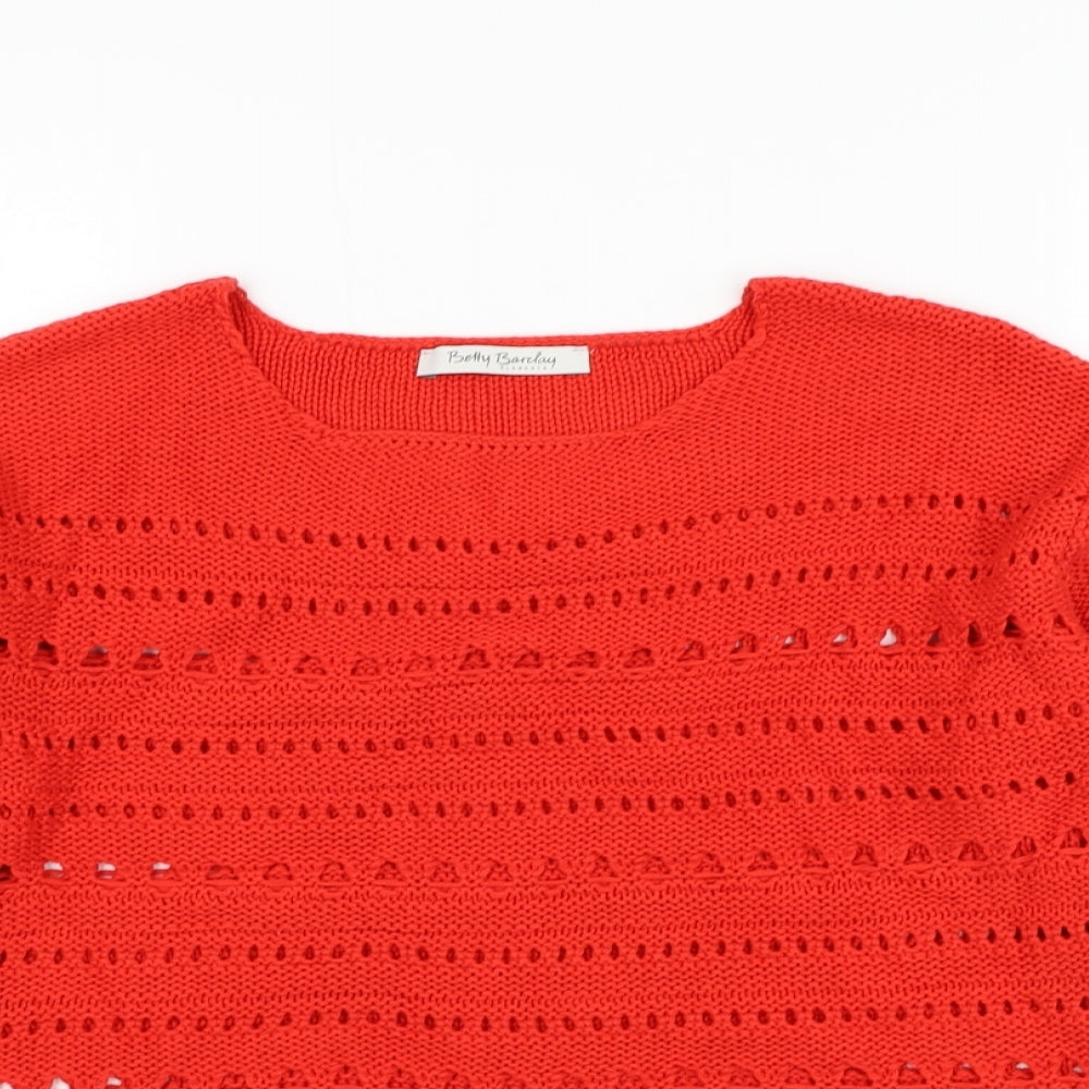 Womens UK Size 10 Betty Barclay Red Pullover Jumper
