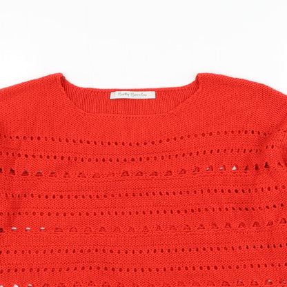 Womens UK Size 10 Betty Barclay Red Pullover Jumper
