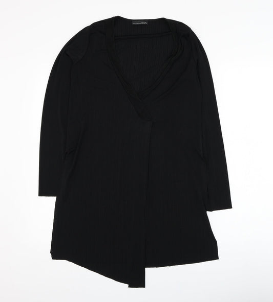 Womens UK Size M Zara Black Basic Blouse