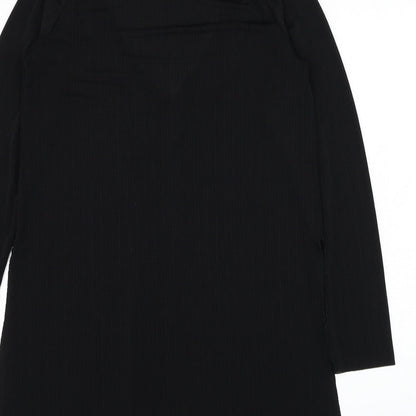 Womens UK Size M Zara Black Basic Blouse