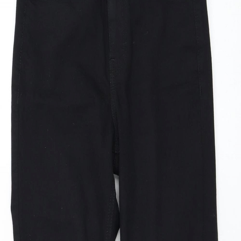 Topshop Womens Black  Cotton Skinny Jeans Size 26 in L30 in Regular Zip