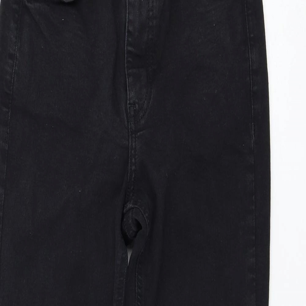 Topshop Womens Black  Cotton Skinny Jeans Size 26 in L30 in Regular Zip