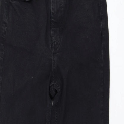 Topshop Womens Black  Cotton Skinny Jeans Size 26 in L30 in Regular Zip
